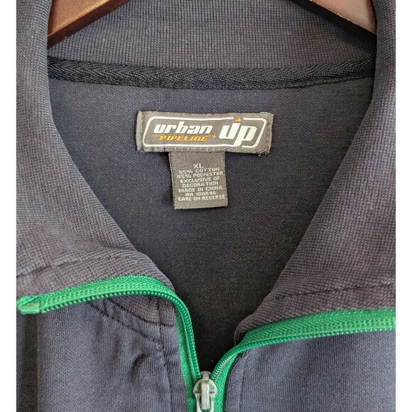 Urban Pipeline Size XL Track Jacket Zip Up Green Blue Mens Extra Large Stripe - Picture 2 of 5